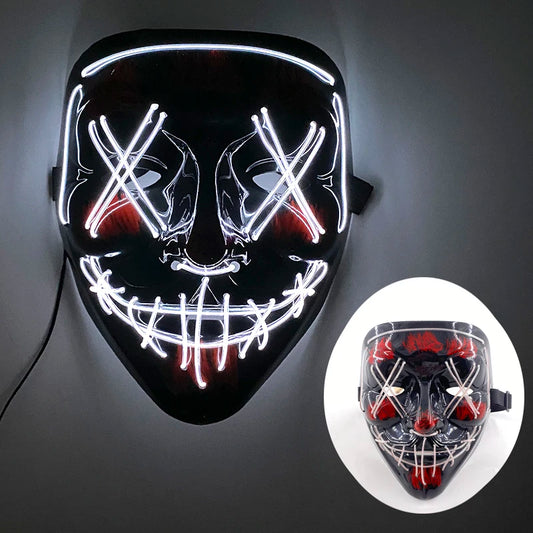 Festival Animal Light up Ball Mask Halloween Party LED Glowing Pink Bear Mask Cosplay Masquerade Luminous Mask Costume Decor