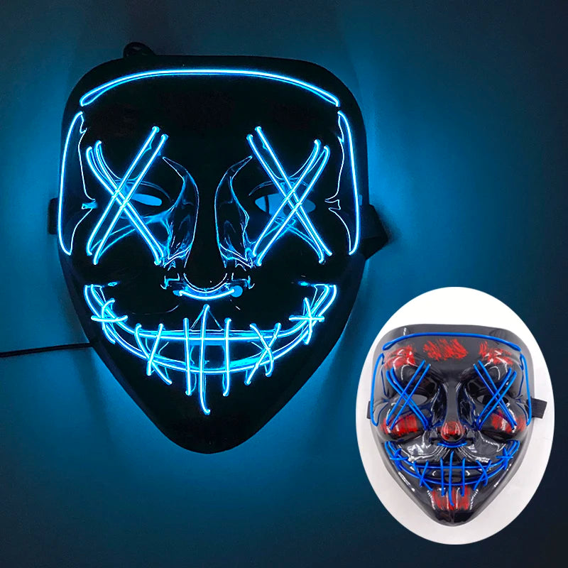 Festival Animal Light up Ball Mask Halloween Party LED Glowing Pink Bear Mask Cosplay Masquerade Luminous Mask Costume Decor
