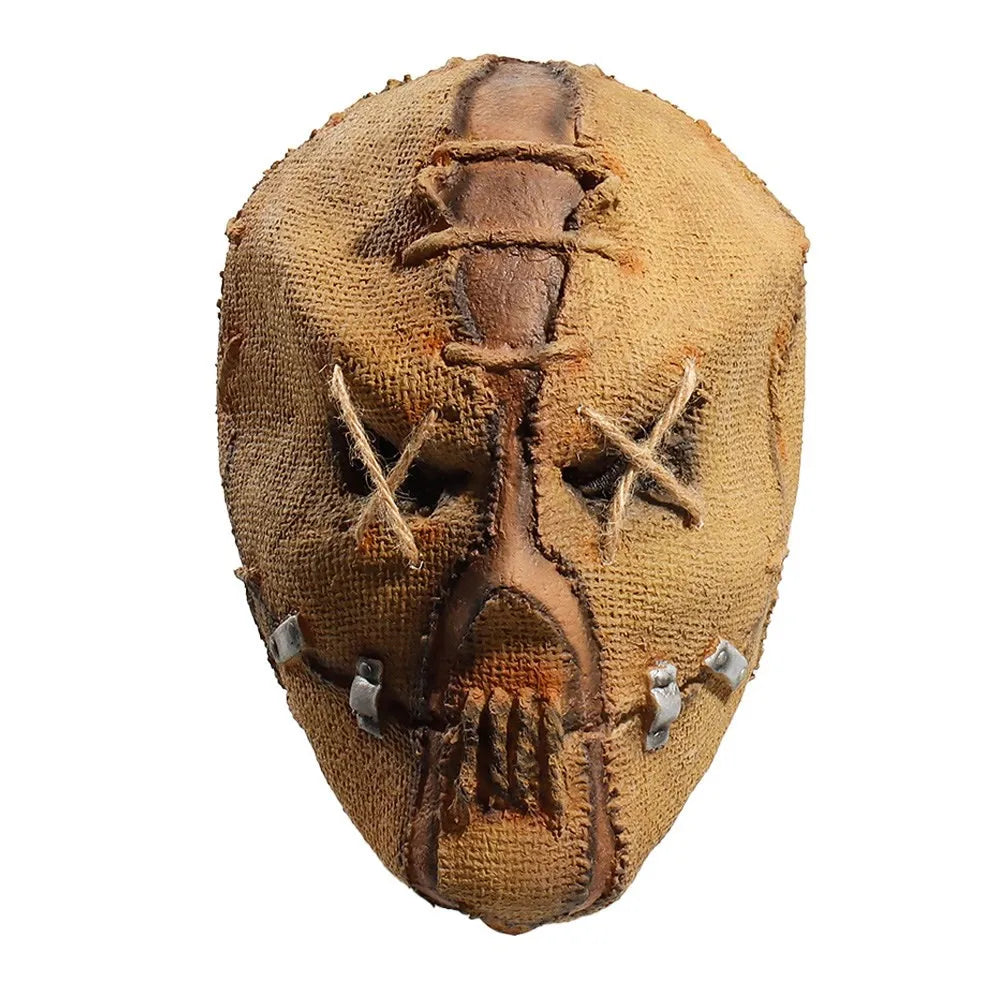 Horror Skull Scar Killer Mask Cosplay Scary Evil Demon Skeleton Scarecrow Latex Helmet Halloween Party Costume Props