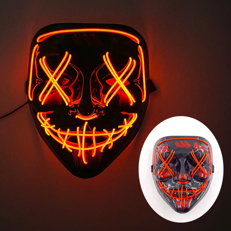 Festival Animal Light up Ball Mask Halloween Party LED Glowing Pink Bear Mask Cosplay Masquerade Luminous Mask Costume Decor