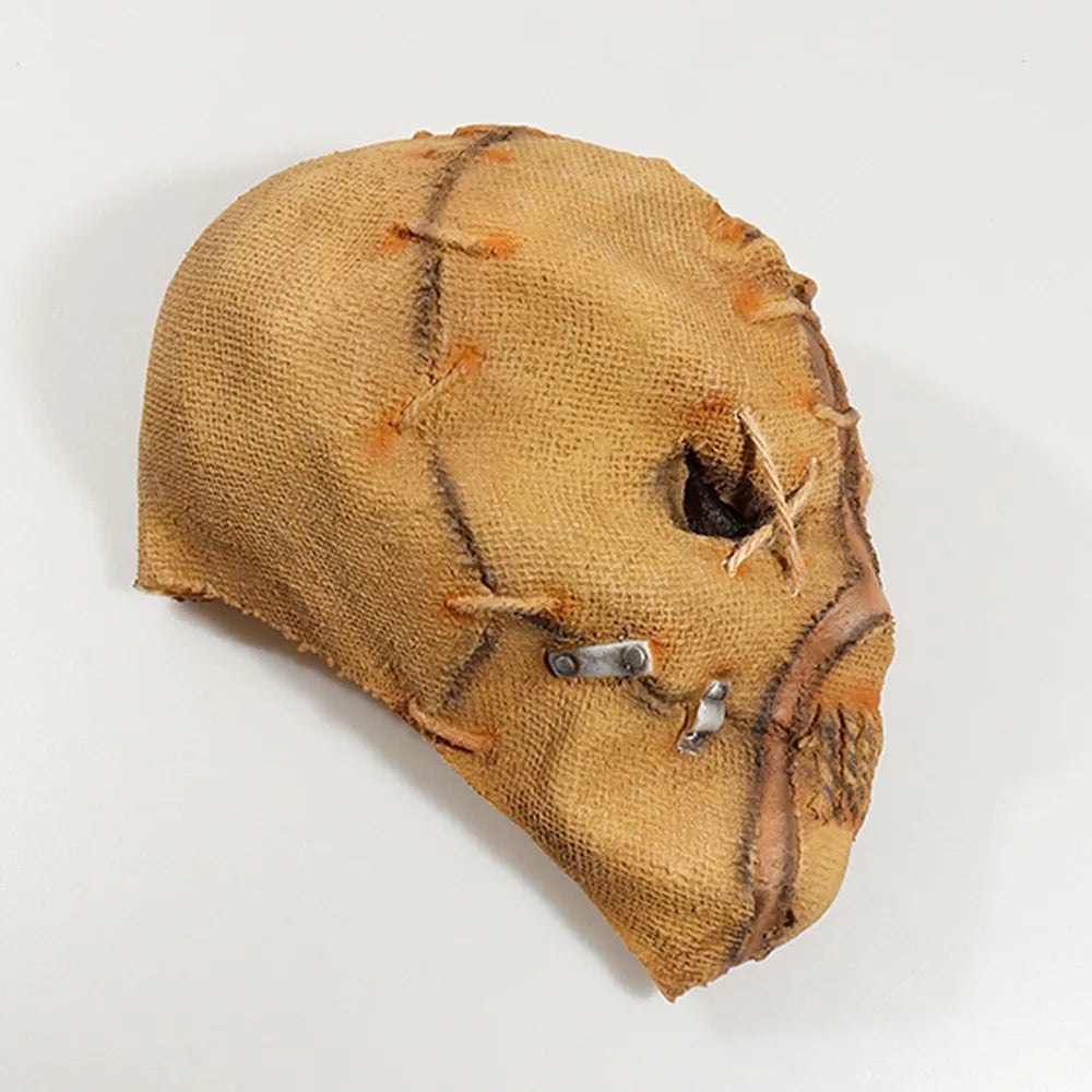 Horror Skull Scar Killer Mask Cosplay Scary Evil Demon Skeleton Scarecrow Latex Helmet Halloween Party Costume Props