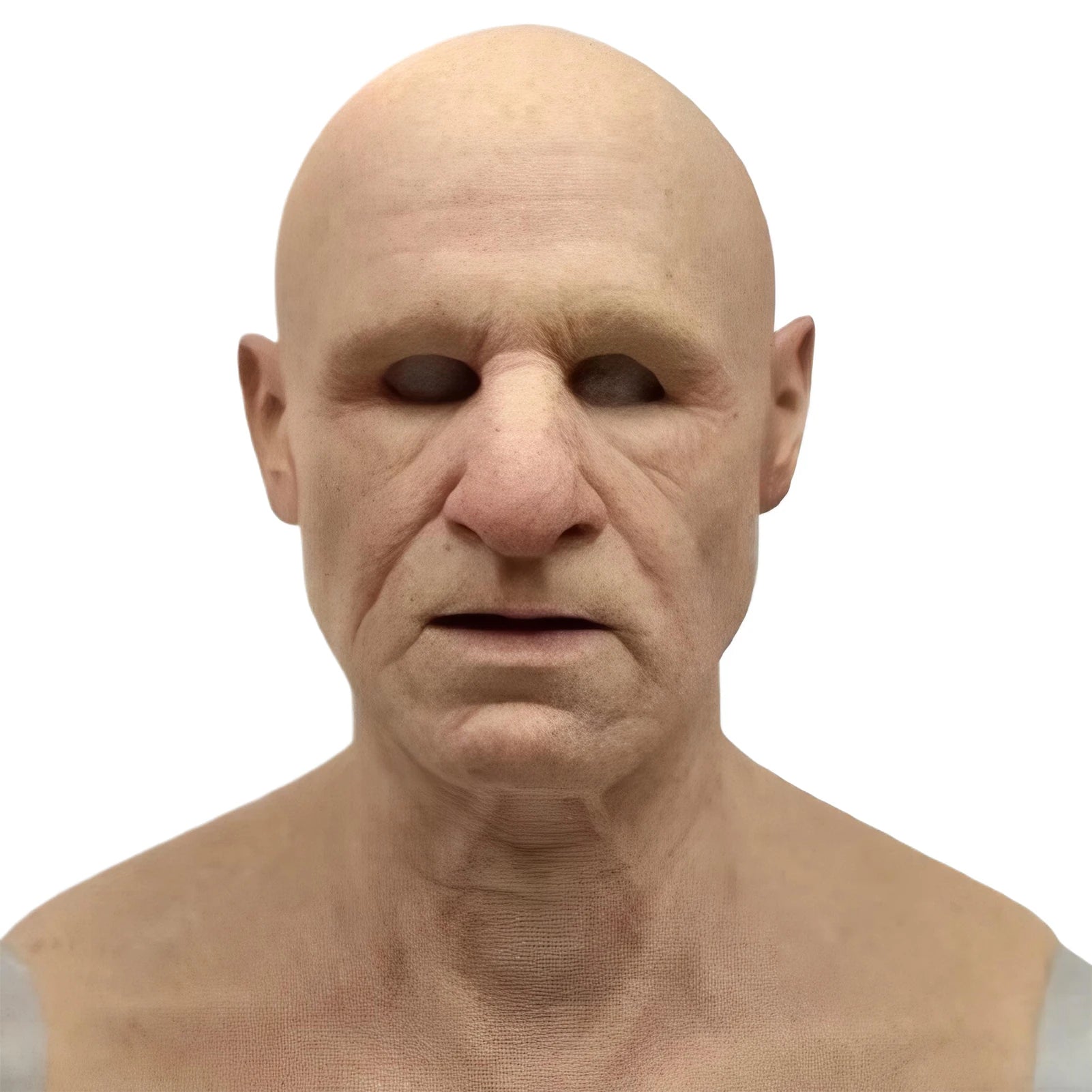 Scary Headgear Full Face Upper Body Party Prop Mr. White Adults 3D Simulation Latex Halloween Handsome Man Spoof Funny Mask